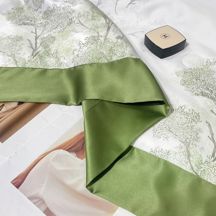 91家纺网 家纺一手货源 找家纺 澳梵家居 2023新款3M工艺雪莲天丝夏被四件套 山中来信