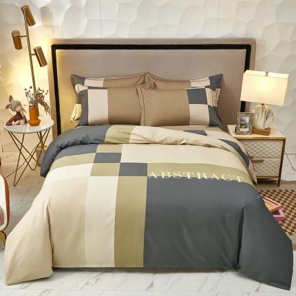 91家纺网 家纺一手货源 找家纺 雲归梦 2023新款13372大版活性四件套 莱茵春色-灰