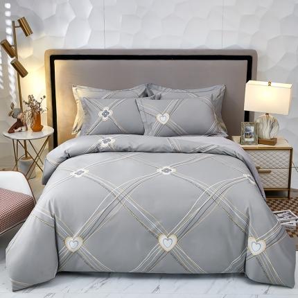 91家纺网 家纺一手货源 找家纺 雲归梦 2023新款13372大版活性四件套 莱茵春色-灰