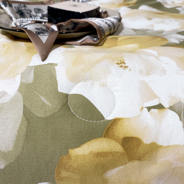 91家纺网 家纺一手货源 找家纺 澳梵家居 2023新款3M工艺雪莲天丝夏被四件套 盛放