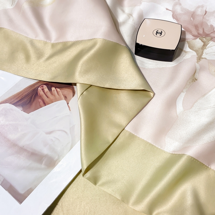 91家纺网 家纺一手货源 找家纺 澳梵家居 2023新款3M工艺雪莲天丝夏被四件套 夏花