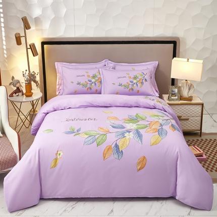 91家纺网 家纺一手货源 找家纺 雲归梦 2023新款13372大版活性四件套 莱茵春色-灰