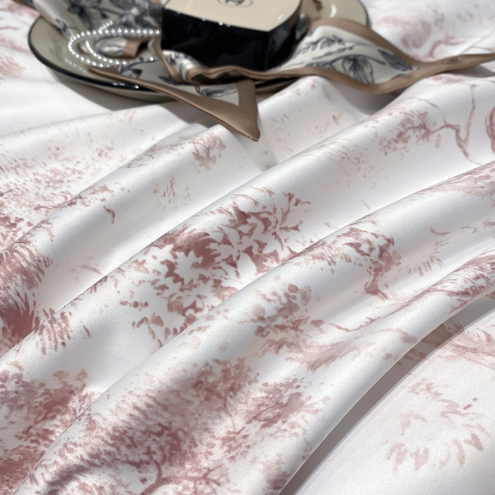 91家纺网 家纺一手货源 找家纺 澳梵家居 2023新款3M工艺雪莲天丝夏被四件套 烟雨集