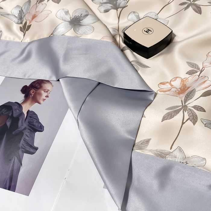 91家纺网 家纺一手货源 找家纺 澳梵家居 2023新款3M工艺雪莲天丝夏被四件套 紫鸢尾