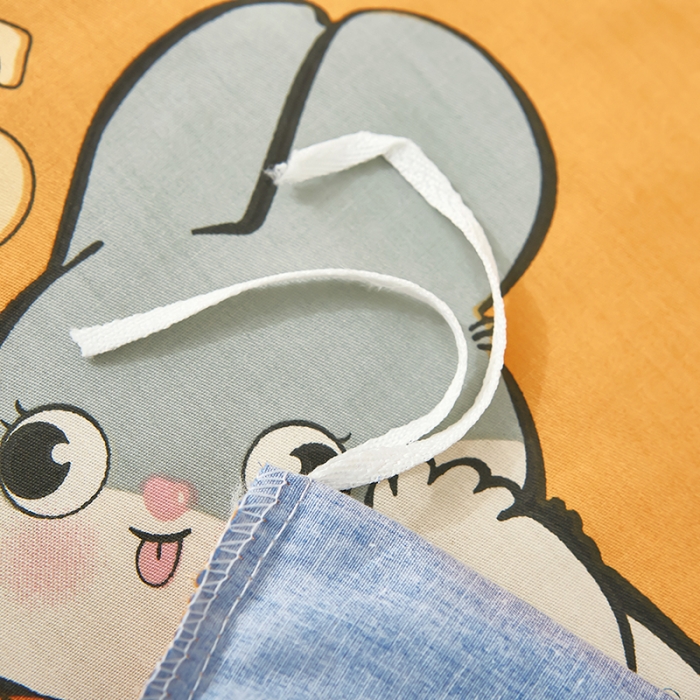 91家纺网 家纺一手货源 找家纺 雲归梦 2023新款13372大版活性四件套 波比兔-桔