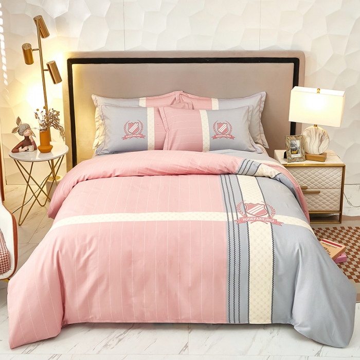 91家纺网 家纺一手货源 找家纺 雲归梦 2023新款13372大版活性四件套 伯爵-粉