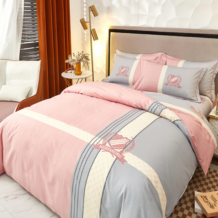 91家纺网 家纺一手货源 找家纺 雲归梦 2023新款13372大版活性四件套 伯爵-粉