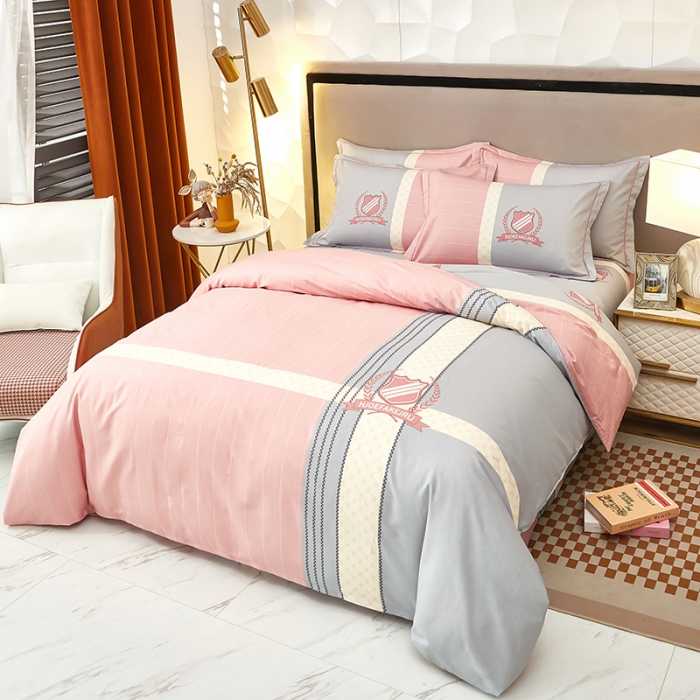 91家纺网 家纺一手货源 找家纺 雲归梦 2023新款13372大版活性四件套 伯爵-粉