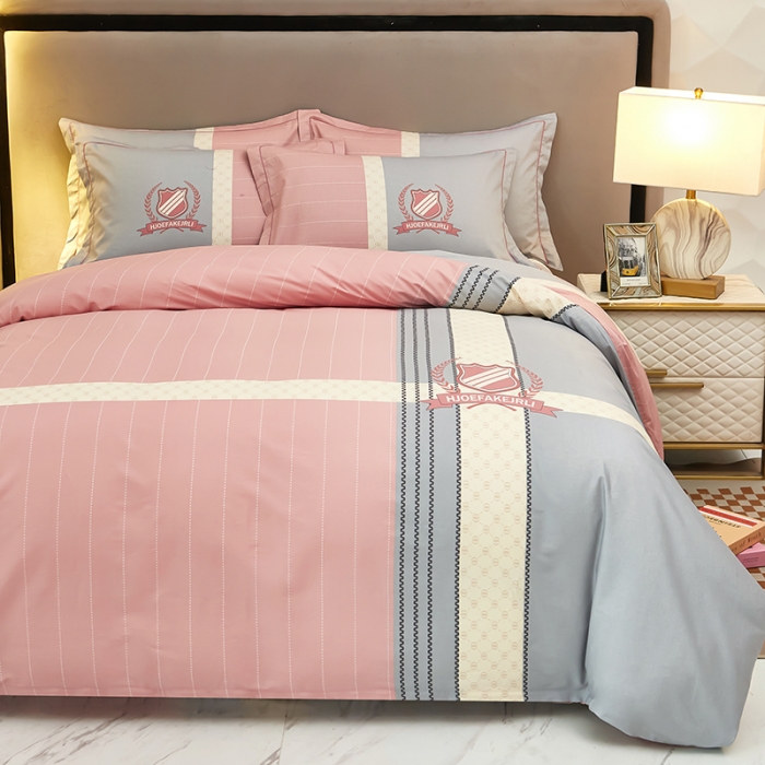 91家纺网 家纺一手货源 找家纺 雲归梦 2023新款13372大版活性四件套 伯爵-粉