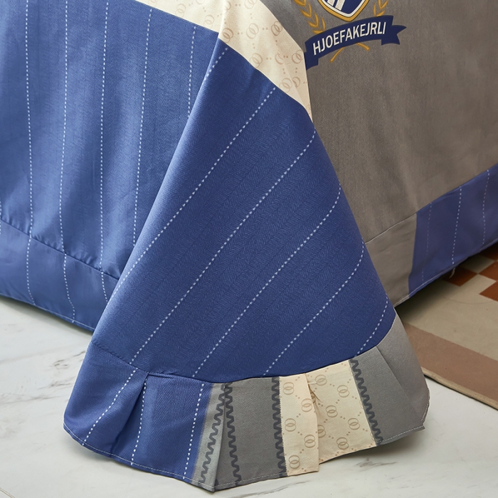 91家纺网 家纺一手货源 找家纺 雲归梦 2023新款13372大版活性四件套 伯爵-蓝