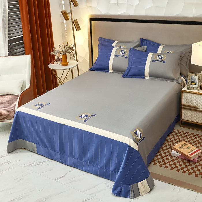 91家纺网 家纺一手货源 找家纺 雲归梦 2023新款13372大版活性四件套 伯爵-蓝