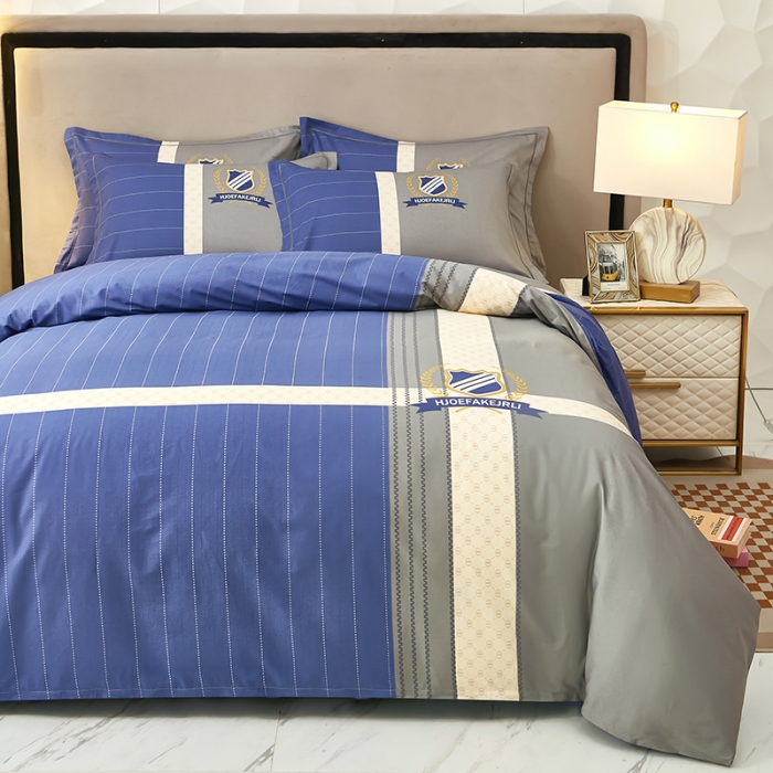 91家纺网 家纺一手货源 找家纺 雲归梦 2023新款13372大版活性四件套 伯爵-蓝