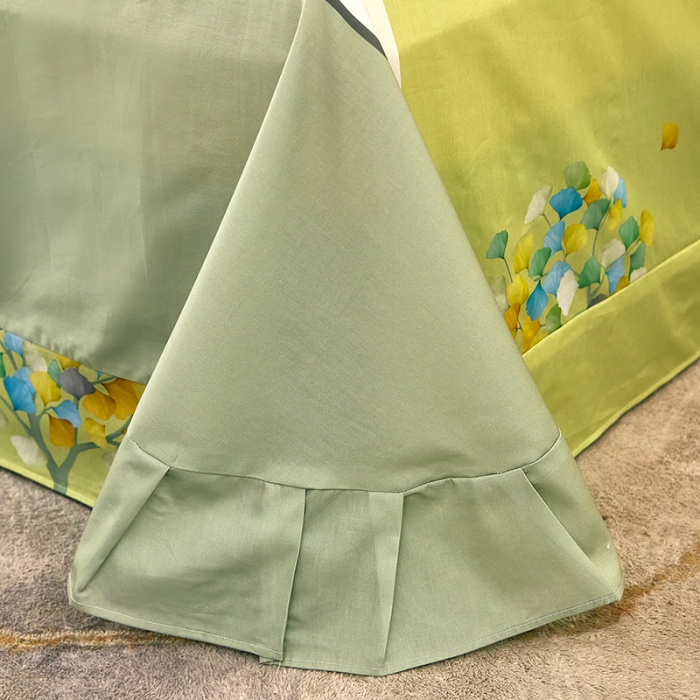 91家纺网 家纺一手货源 找家纺 雲归梦 2023新款13372大版活性四件套 彩虹树（黄）