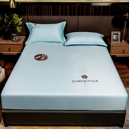 91家纺网 家纺一手货源 找家纺 丽美人 2023新款水洗真丝床笠款凉席-山茶花系列 山茶花-风铃兰