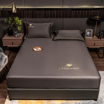 91家纺网 家纺一手货源 找家纺 丽美人 2023新款水洗真丝床笠款凉席-山茶花系列 山茶花-深空灰