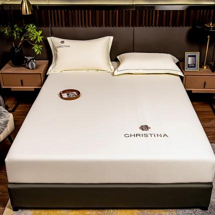 91家纺网 家纺一手货源 找家纺 丽美人 2023新款水洗真丝床笠款凉席-山茶花系列 山茶花-月白