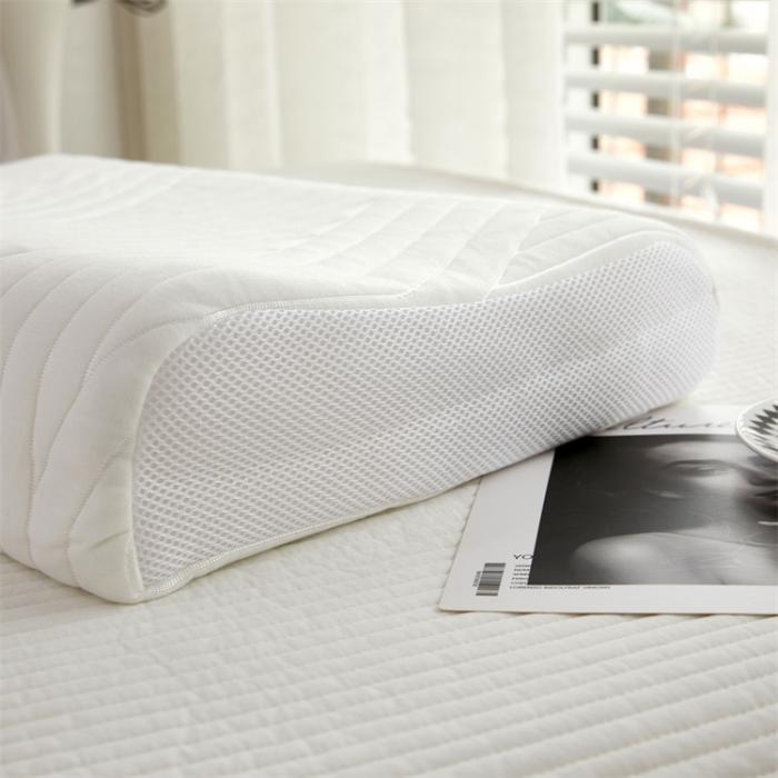 91家纺网 家纺一手货源 找家纺 天然乳胶枕高低平面款成人乳胶枕头单人颈椎保健枕
