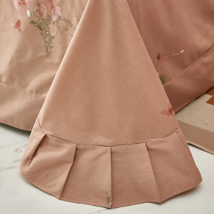 91家纺网 家纺一手货源 找家纺 雲归梦 2023新款13372大版活性四件套 花香雨露-灰