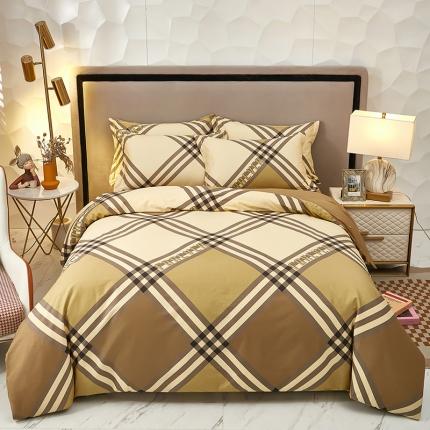 雲归梦 2023新款13372大版活性四件套 杰菲-咖