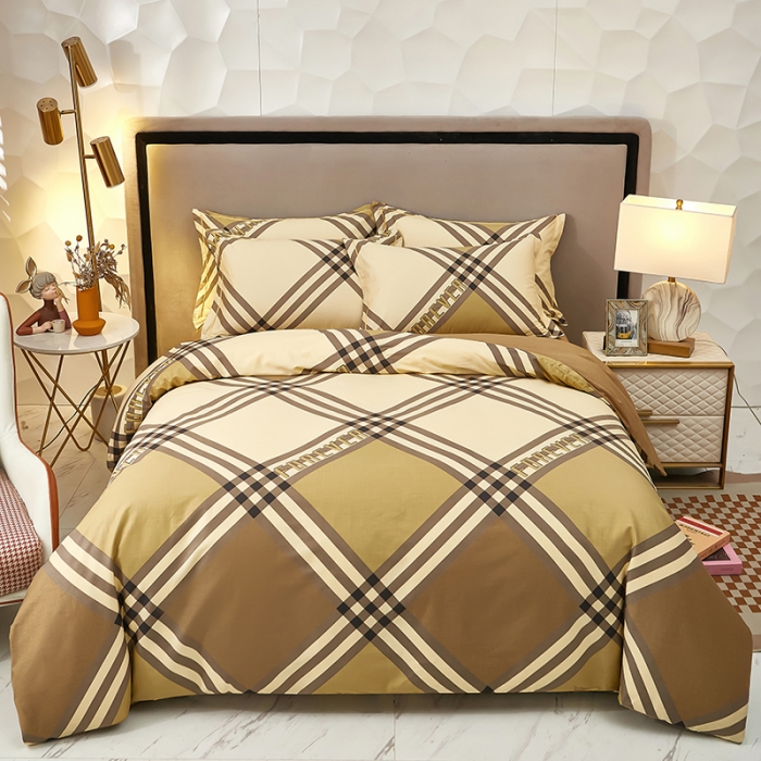 91家纺网 家纺一手货源 找家纺 雲归梦 2023新款13372大版活性四件套 杰菲-咖