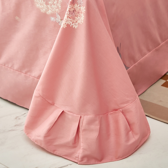 91家纺网 家纺一手货源 找家纺 雲归梦 2023新款13372大版活性四件套 兰亭若梦-粉