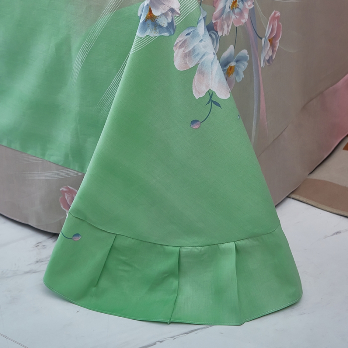 91家纺网 家纺一手货源 找家纺 雲归梦 2023新款13372大版活性四件套 流光韵影-绿粉