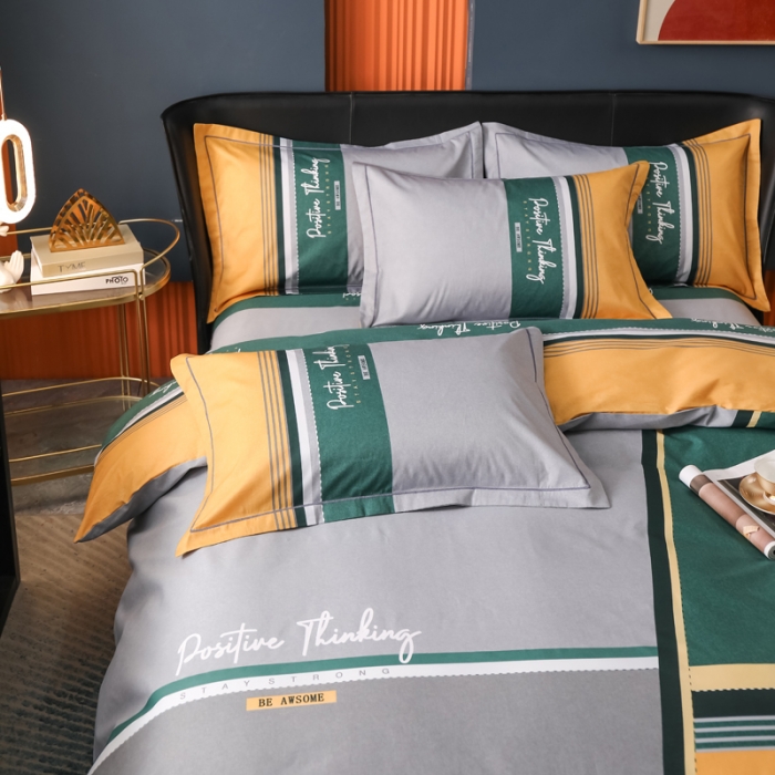 91家纺网 家纺一手货源 找家纺 雲归梦 2023新款13372大版活性四件套 米切尔黄