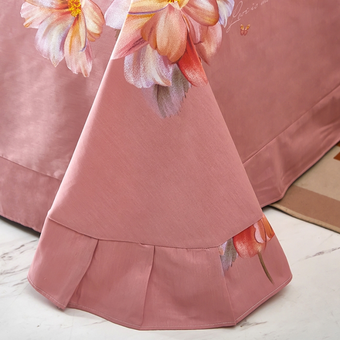 91家纺网 家纺一手货源 找家纺 雲归梦 2023新款13372大版活性四件套 年华-粉