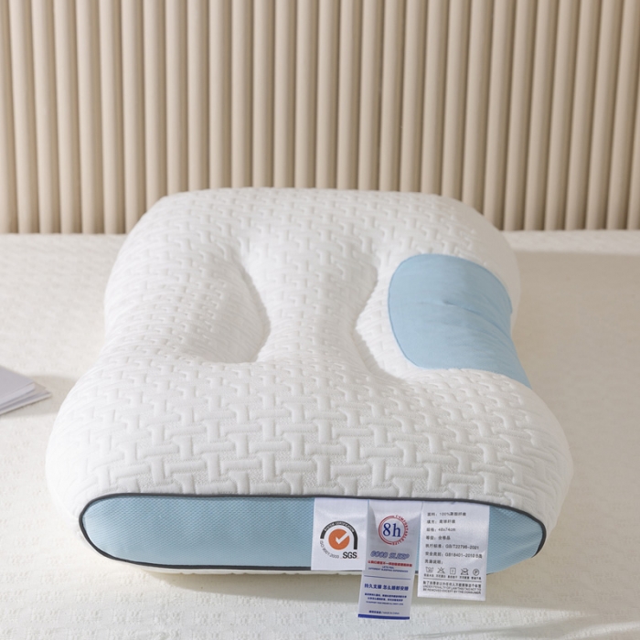 91家纺网 家纺一手货源 找家纺 2023爱来伊新款针织棉枕 针织枕 蓝