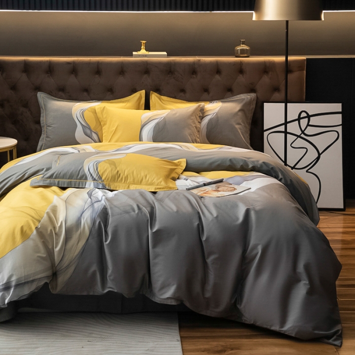 91家纺网 家纺一手货源 找家纺 雲归梦 2023新款13372大版活性四件套 生活情调