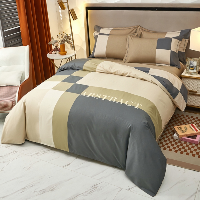 91家纺网 家纺一手货源 找家纺 雲归梦 2023新款13372大版活性四件套 诗凡黎-咖