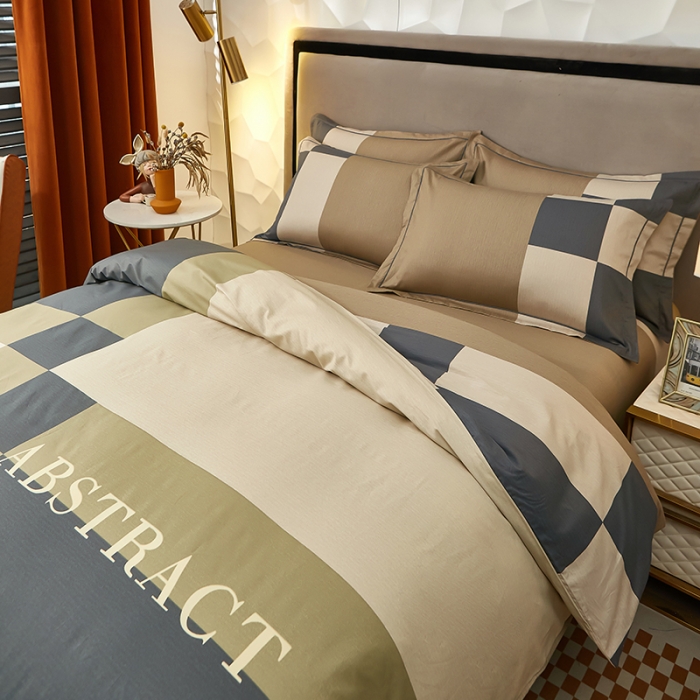 91家纺网 家纺一手货源 找家纺 雲归梦 2023新款13372大版活性四件套 诗凡黎-咖