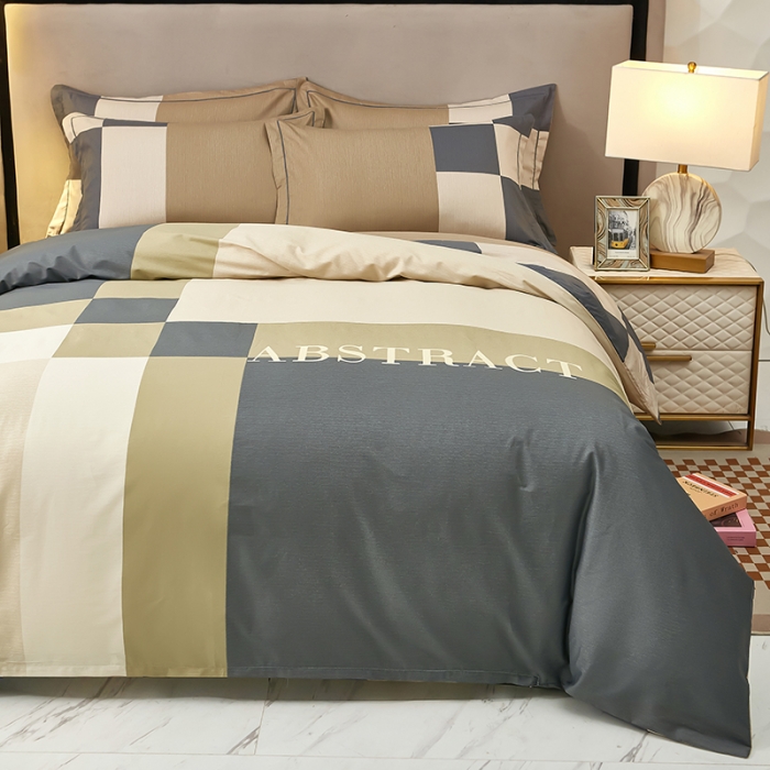 91家纺网 家纺一手货源 找家纺 雲归梦 2023新款13372大版活性四件套 诗凡黎-咖