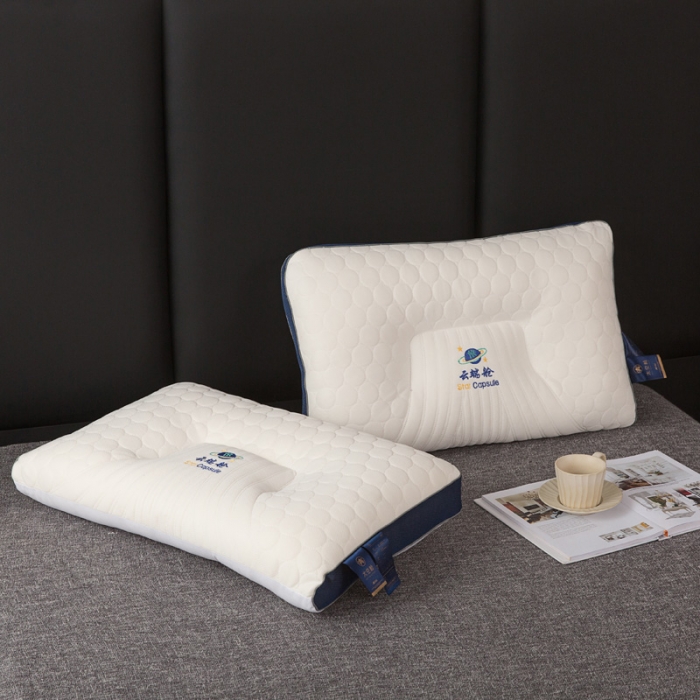 91家纺网 家纺一手货源 找家纺 2023爱来伊云端舱护颈枕乳胶枕 蓝色