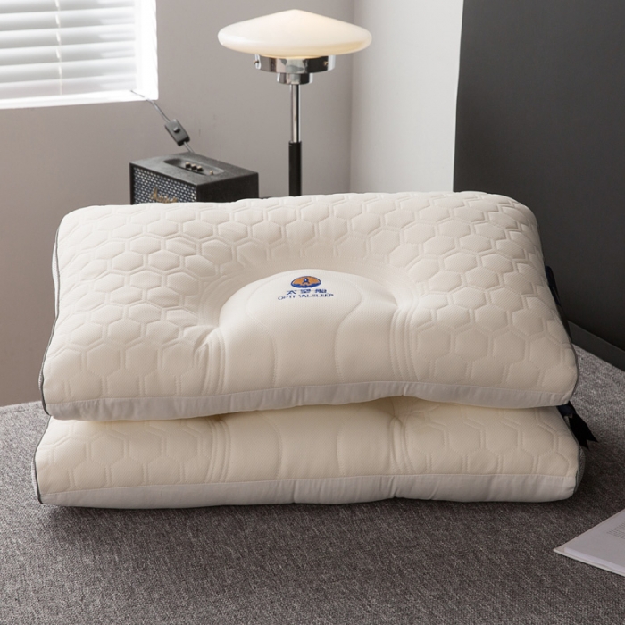 91家纺网 家纺一手货源 找家纺 2023爱来伊太空舱护颈乳胶枕 灰色