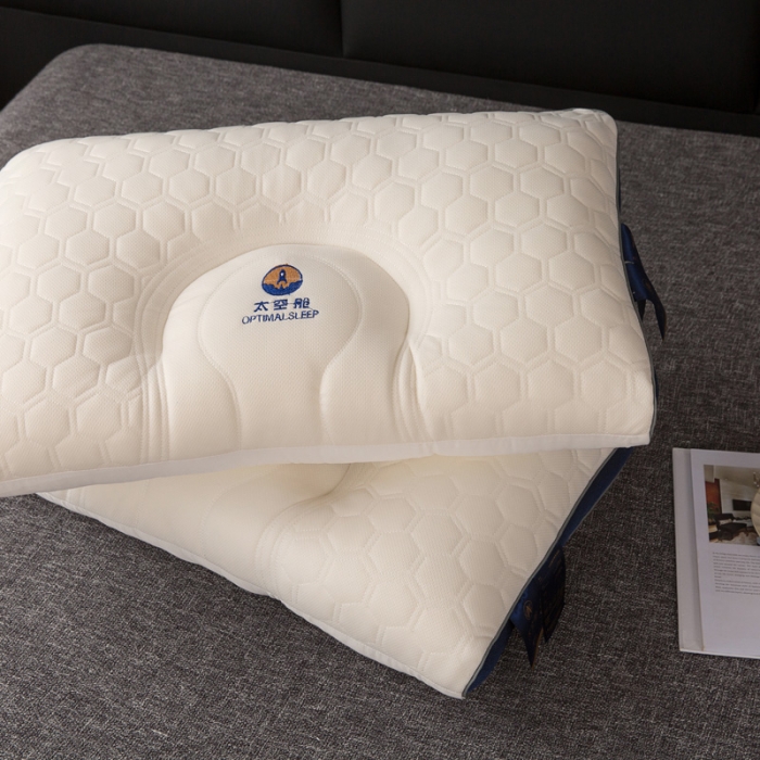 91家纺网 家纺一手货源 找家纺 2023爱来伊太空舱护颈乳胶枕 蓝色