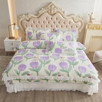 91家纺网 家纺一手货源 找家纺 （总）宜凡 2023新款全棉印花床盖四件套