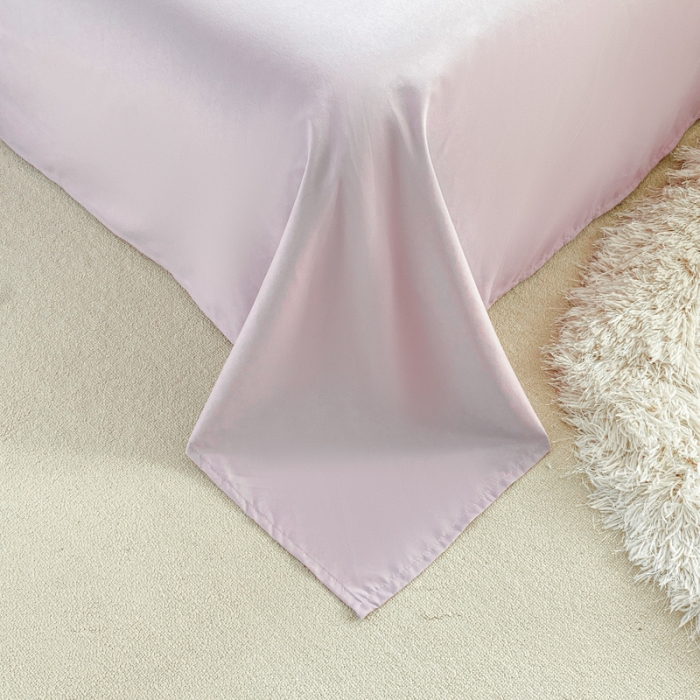 91家纺网 家纺一手货源 找家纺 红日子 2023新款韩版泡泡纱提花水洗棉纯色四件套 泡泡纱-紫薯色