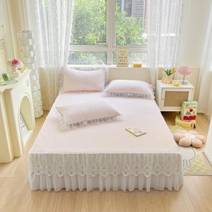 91家纺网 家纺一手货源 找家纺 （总）恋佳 2025新款豆豆床笠床裙款凉席