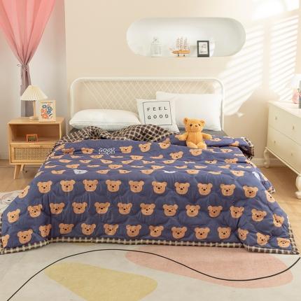 91家纺网 家纺一手货源 找家纺 梦莱发 2025新款芦荟棉夏被熊头