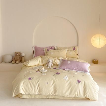 91家纺网 家纺一手货源 找家纺 （总）缪家居 2023新款100支全棉四件套-甜啦啦