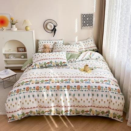 91家纺网 家纺一手货源 找家纺 （总）惠居家 2023新款13372全棉小清新三件套四件套