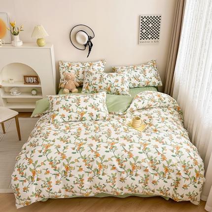 91家纺网 家纺一手货源 找家纺 （总）惠居家 2023新款13372全棉小清新三件套四件套