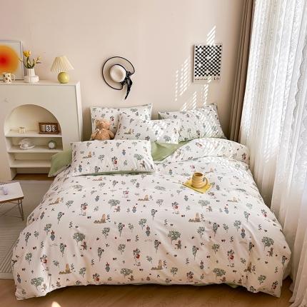 91家纺网 家纺一手货源 找家纺 （总）惠居家 2023新款13372全棉小清新三件套四件套