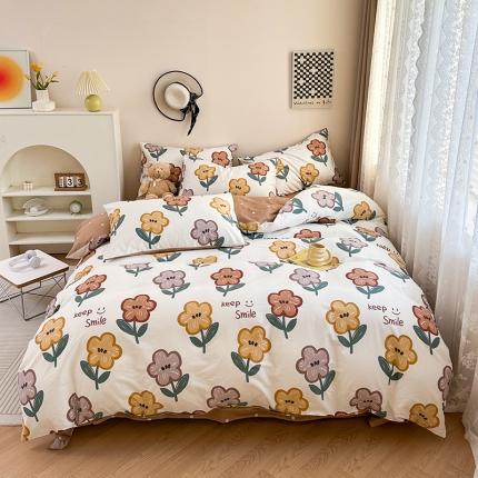 91家纺网 家纺一手货源 找家纺 （总）惠居家 2023新款13372全棉小清新三件套四件套