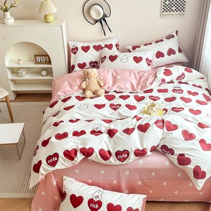 91家纺网 家纺一手货源 找家纺 （总）惠居家 2023新款13372全棉小清新三件套四件套