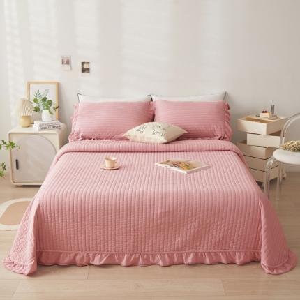 91家纺网 家纺一手货源 找家纺 热卖砂洗砂染全棉床盖 豆沙