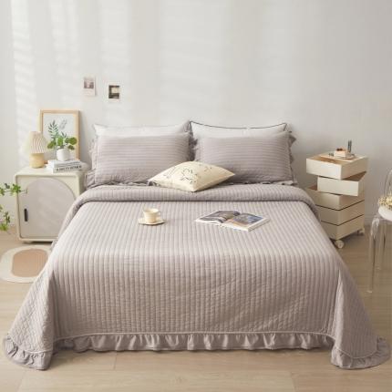 91家纺网 家纺一手货源 找家纺 热卖砂洗砂染全棉床盖 卡其