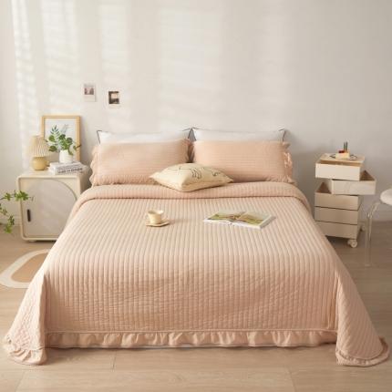 91家纺网 家纺一手货源 找家纺 热卖砂洗砂染全棉床盖 香槟