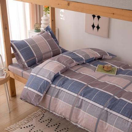 91家纺网 家纺一手货源 找家纺 凌云 2025新款13372全棉学生床笠床单款三件套 博雅